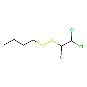 Disulfide, butyl 1,2,2-trichloroethyl structure