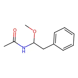 N-(1-Methoxy-2-phenylethyl)acetamide structure
