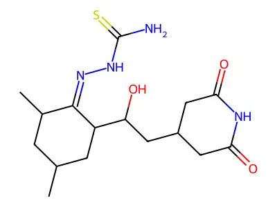 Actidione, thiosemicarbazone structure