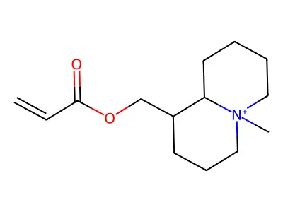 (5-methyl-2,3,4,6,7,8,9,9a-octahydro-1H-quinolizin-5-ium-1-yl)methyl prop-2-enoate structure