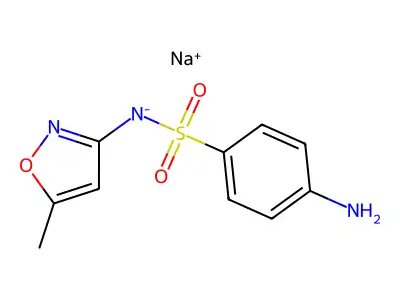 sodium;4-amino-N-(5-methyl-1,2-oxazol-3-yl)benzenesulfonamide structure
