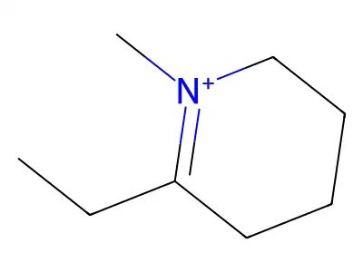 2-Ethyl-3,4,5,6-tetrahydro-1-methylpyridinium structure