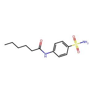 N-(4-sulfamoylphenyl)hexanamide structure