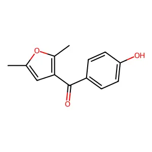 (2,5-Dimethyl-3-furanyl)(4-hydroxyphenyl)methanone structure