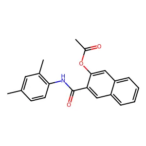2-[N-(2,4-Dimethylphenyl)carbamoyl]-3-naphthyl acetate structure