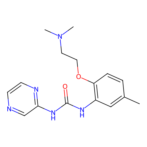N-{2-[2-(Dimethylamino)ethoxy]-5-methylphenyl}-N'-pyrazin-2-ylurea structure