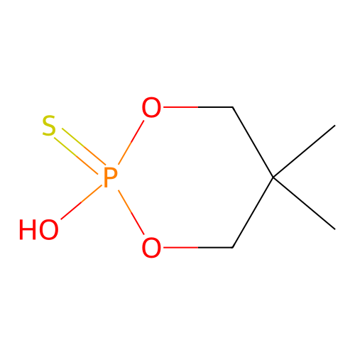 1,3,2-Dioxaphosphorinane, 2-mercapto-5,5-dimethyl-, 2-oxide structure