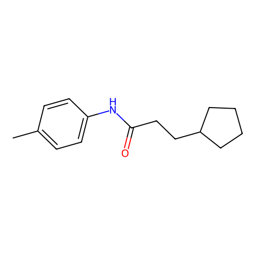 3-cyclopentyl-N-(4-methylphenyl)propanamide structure