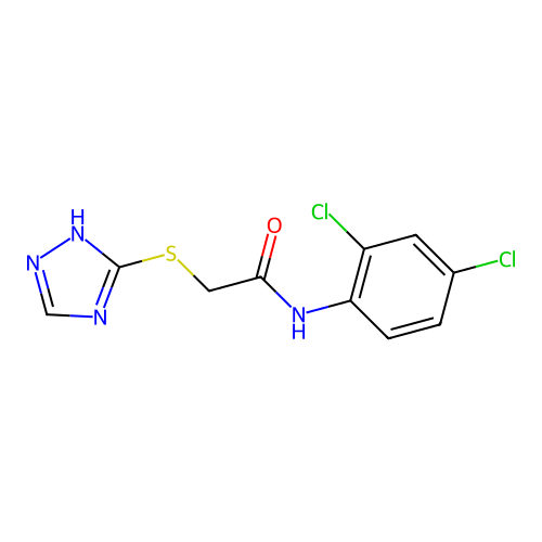 N-(2,4-dichlorophenyl)-2-(4H-1,2,4-triazol-3-ylsulfanyl)acetamide structure