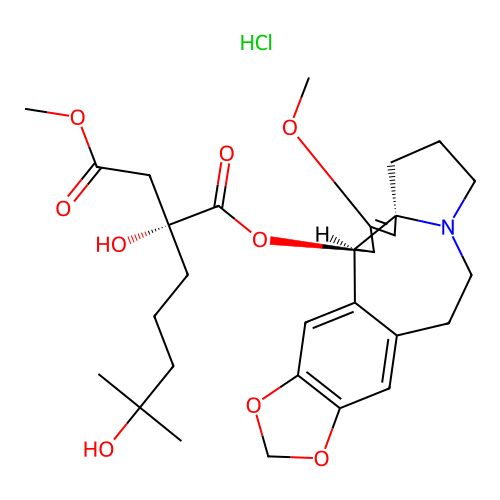 Omacetaxine mepesuccinate hydrochloride structure