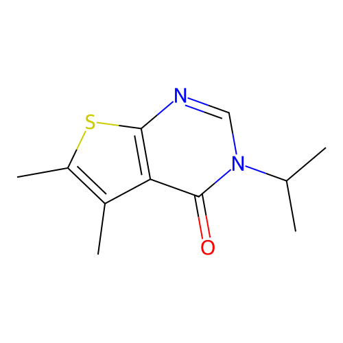 3-isopropyl-5,6-dimethylthieno[2,3-d]pyrimidin-4(3H)-one structure