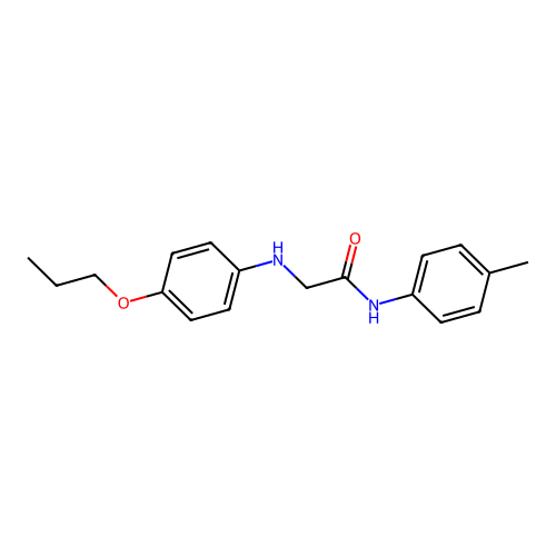 N-(4-methylphenyl)-2-(4-propoxyanilino)acetamide structure