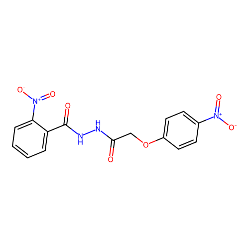 2-nitro-N'-[(4-nitrophenoxy)acetyl]benzohydrazide structure