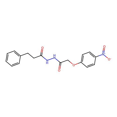 N'-[(4-nitrophenoxy)acetyl]-3-phenylpropanehydrazide structure