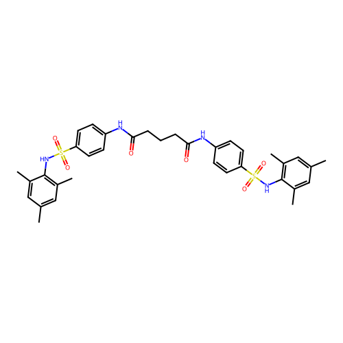 N~1~,N~5~-bis{4-[(mesitylamino)sulfonyl]phenyl}pentanediamide structure