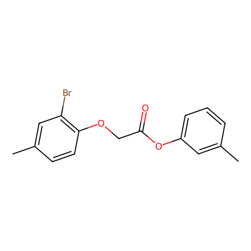 3-Methylphenyl (2-bromo-4-methylphenoxy)acetate structure