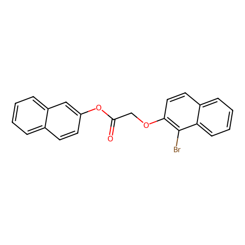 2-Naphthyl [(1-bromo-2-naphthyl)oxy]acetate structure