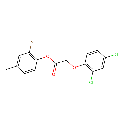 2-Bromo-4-methylphenyl (2,4-dichlorophenoxy)acetate structure