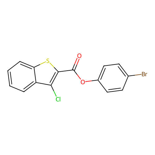 4-Bromophenyl 3-chloro-1-benzothiophene-2-carboxylate structure