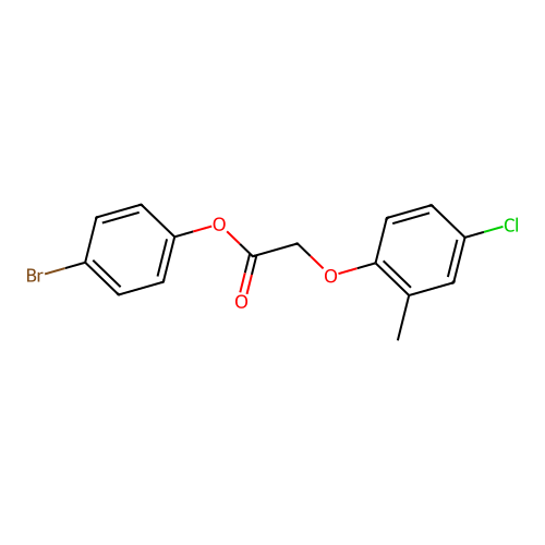 4-Bromophenyl (4-chloro-2-methylphenoxy)acetate structure