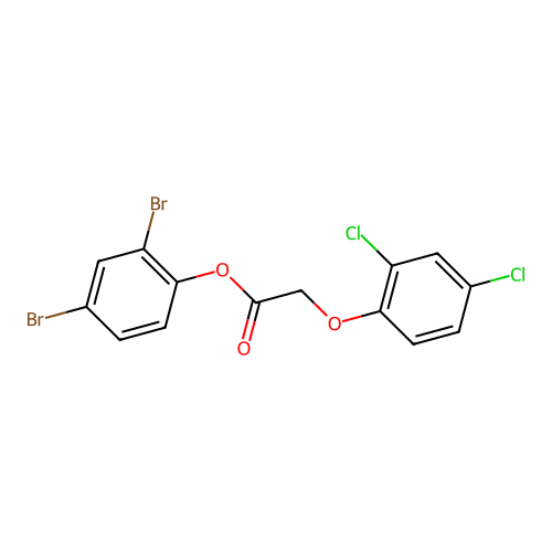 2,4-Dibromophenyl (2,4-dichlorophenoxy)acetate structure