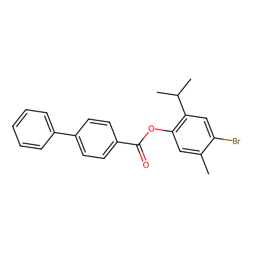 (4-Bromo-5-methyl-2-propan-2-ylphenyl) 4-phenylbenzoate structure