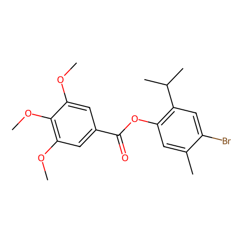 4-Bromo-2-isopropyl-5-methylphenyl 3,4,5-trimethoxybenzoate structure