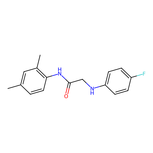N-(2,4-dimethylphenyl)-2-[(4-fluorophenyl)amino]acetamide structure