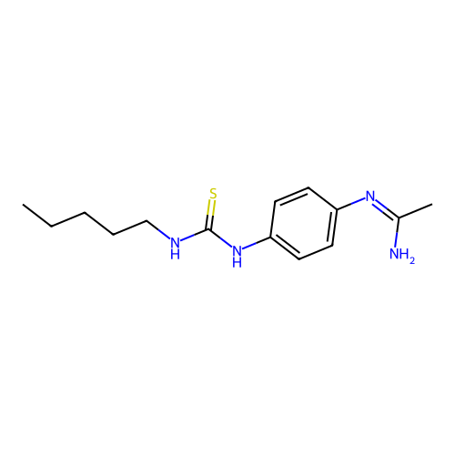 n-[4-[[(Pentylamino)thioxomethyl]amino]phenyl]-ethanimidamide structure