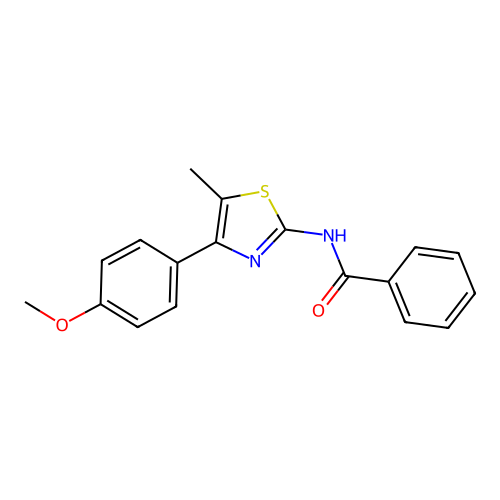 N-[4-(4-methoxyphenyl)-5-methyl-1,3-thiazol-2-yl]benzamide structure