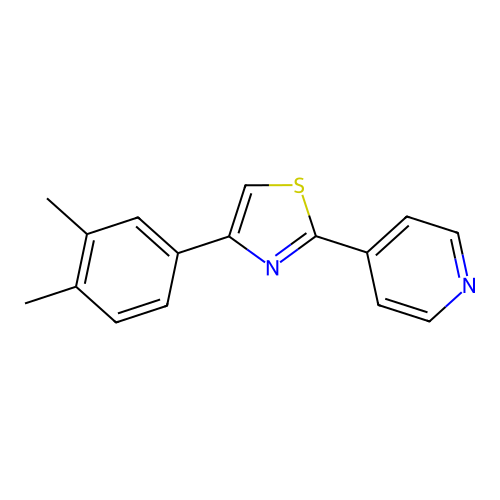 4-[4-(3,4-Dimethylphenyl)-1,3-thiazol-2-yl]pyridine structure