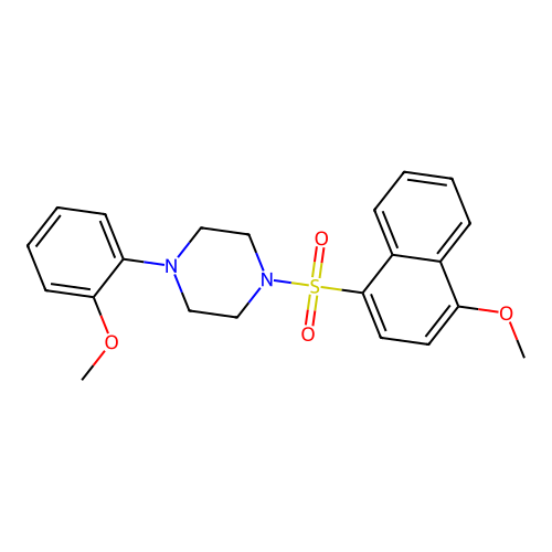 1-[(4-Methoxynaphthyl)sulfonyl]-4-(2-methoxyphenyl)piperazine structure