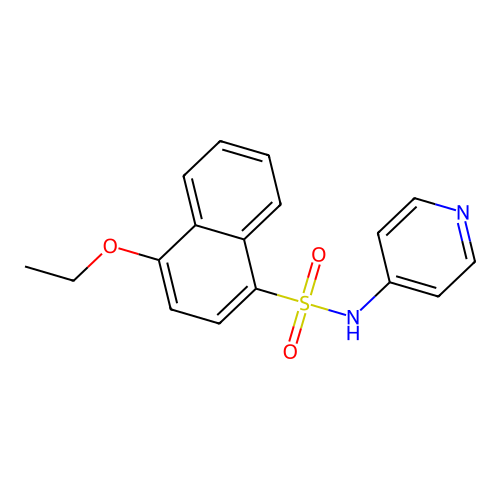 4-ethoxy-N-pyridin-4-ylnaphthalene-1-sulfonamide structure