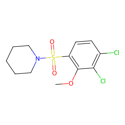 1-(3,4-Dichloro-2-methoxyphenyl)sulfonylpiperidine structure