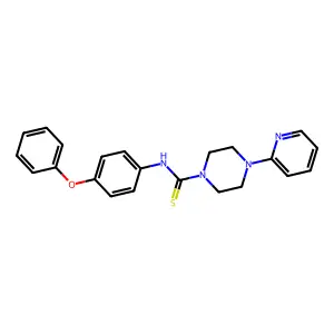 N-(4-phenoxyphenyl)-4-pyridin-2-ylpiperazine-1-carbothioamide structure