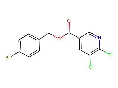 (4-Bromophenyl)methyl 5,6-dichloropyridine-3-carboxylate structure