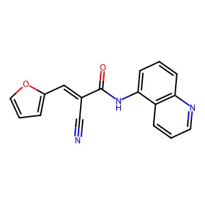 (Z)-2-Cyano-3-(furan-2-yl)-N-quinolin-5-ylprop-2-enamide structure
