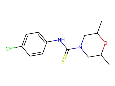 N-(4-chlorophenyl)-2,6-dimethylmorpholine-4-carbothioamide structure
