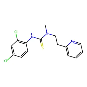 N'-(2,4-dichlorophenyl)-N-methyl-N-[2-(2-pyridinyl)ethyl]thiourea structure