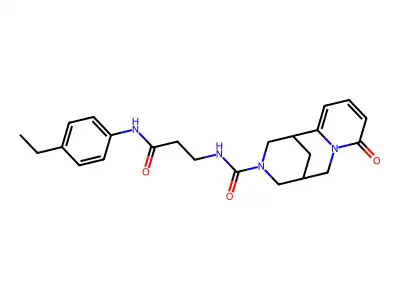 N-[3-(4-Ethylanilino)-3-oxopropyl]-8-oxo-1,5,6,8-tetrahydro-2H-1,5-methanopyrido[1,2-a][1,5]diazocine-3(4H)-carboxamide structure