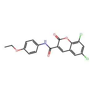 6,8-dichloro-N-(4-ethoxyphenyl)-2-oxo-2H-chromene-3-carboxamide structure