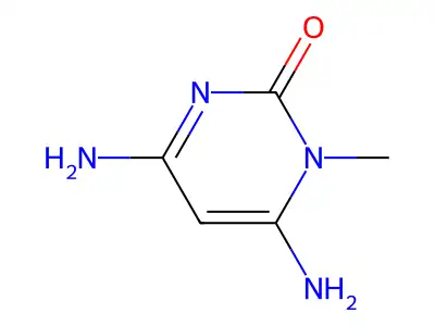 4,6-diamino-1-methyl-2(1H)-pyrimidinone structure