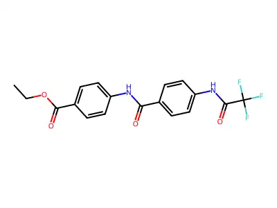 Ethyl 4-[[4-[(2,2,2-trifluoroacetyl)amino]benzoyl]amino]benzoate structure