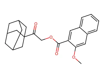 2-(Adamantan-1-yl)-2-oxoethyl 3-methoxynaphthalene-2-carboxylate structure