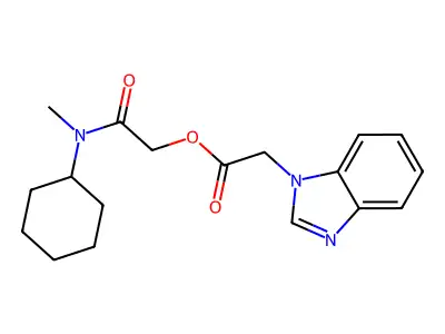 [2-[Cyclohexyl(methyl)amino]-2-oxoethyl] 2-(benzimidazol-1-yl)acetate structure
