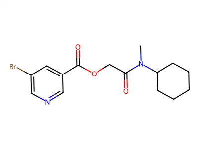 [Cyclohexyl(methyl)carbamoyl]methyl 5-bromopyridine-3-carboxylate structure