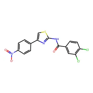 3,4-dichloro-N-[4-(4-nitrophenyl)-1,3-thiazol-2-yl]benzamide structure
