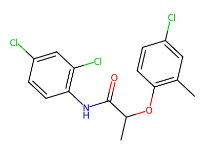 2-(4-chloro-2-methylphenoxy)-N-(2,4-dichlorophenyl)propanamide structure