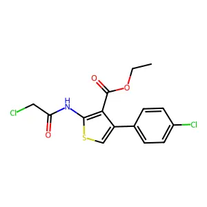 Ethyl 2-(2-chloroacetamido)-4-(4-chlorophenyl)thiophene-3-carboxylate structure