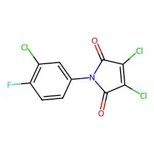 3,4-dichloro-1-(3-chloro-4-fluorophenyl)-1H-pyrrole-2,5-dione structure